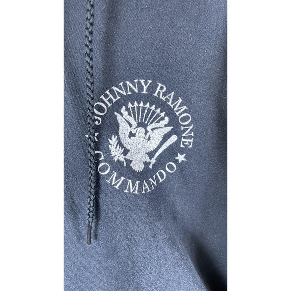 Johnny‎ Ramone Hoodie Mens 3XL Black Zip Up Hanes ComfortBlend Army Sweatshirt - Picture 2 of 10